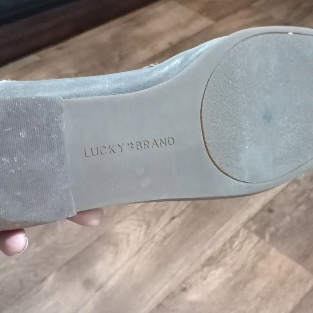 Women's Gray Lucky Brand Suede Loafers